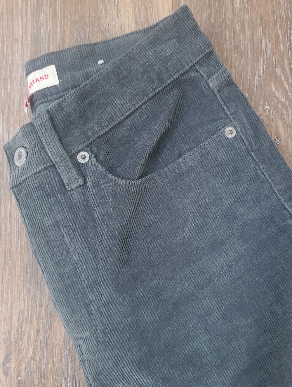 Lucky Brand Olive Gray Cordoroy Bootcut Pants Woman's Size 4 - Picture 5 of 8